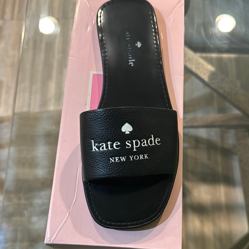 Kate Spade Black Slide Sandals Minimalist Design